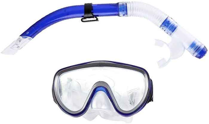 Gafas y tubo de snorkel buceo